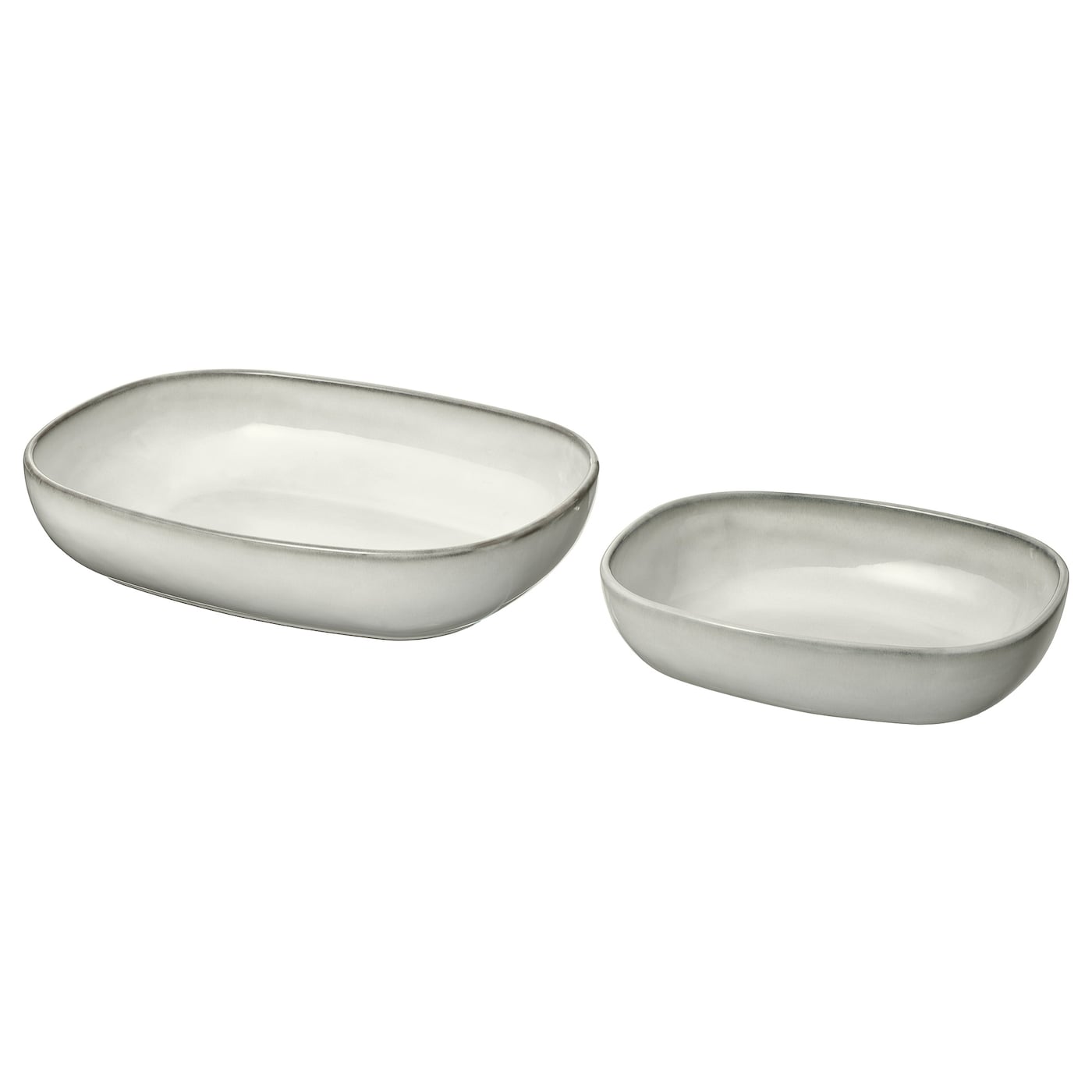 IKEA GLADELIG naczynie żaroodporne, 2 szt, szary