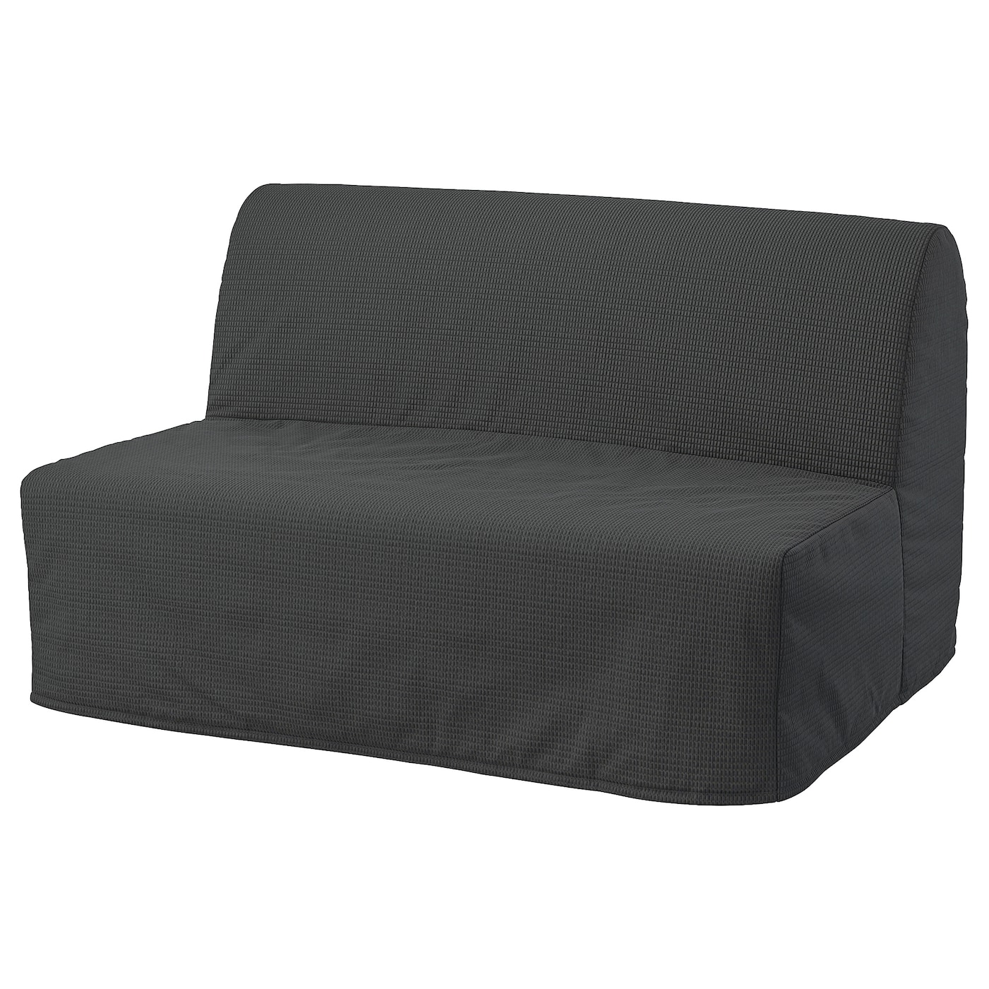 IKEA LYCKSELE HÅVET sofa 2-osobowa, rozkładana, Vansbro ciemnoszary, Szerokość: 142 cm