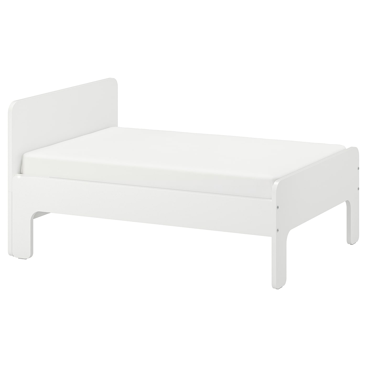 IKEA SLÄKT rozsuwana rama łóżka i dno łóżka, biały, 80x200 cm
