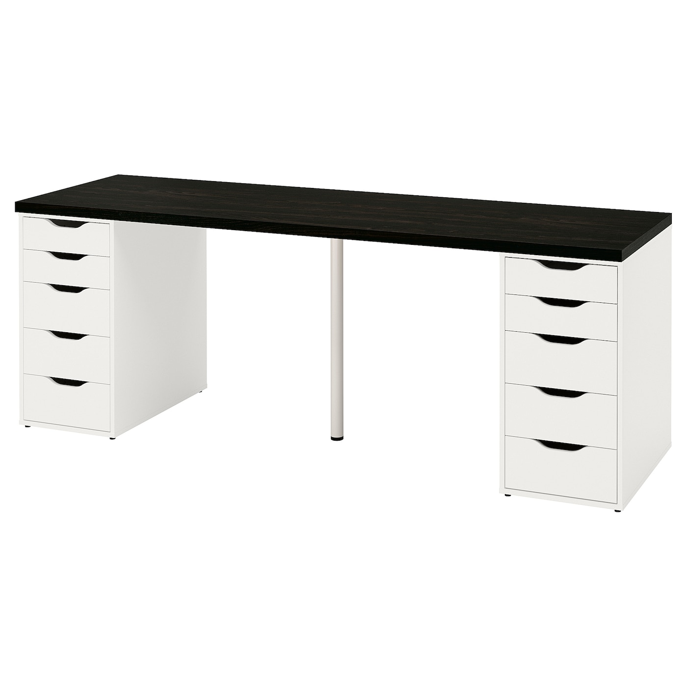 IKEA LAGKAPTEN / ALEX biurko, czarnybrąz/biały, 200x60 cm