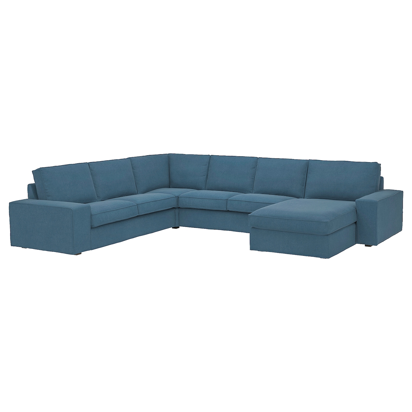 IKEA KIVIK narożna sofa 5o z szezl, Tallmyra niebieski, Głębokość szezlonga: 163 cm