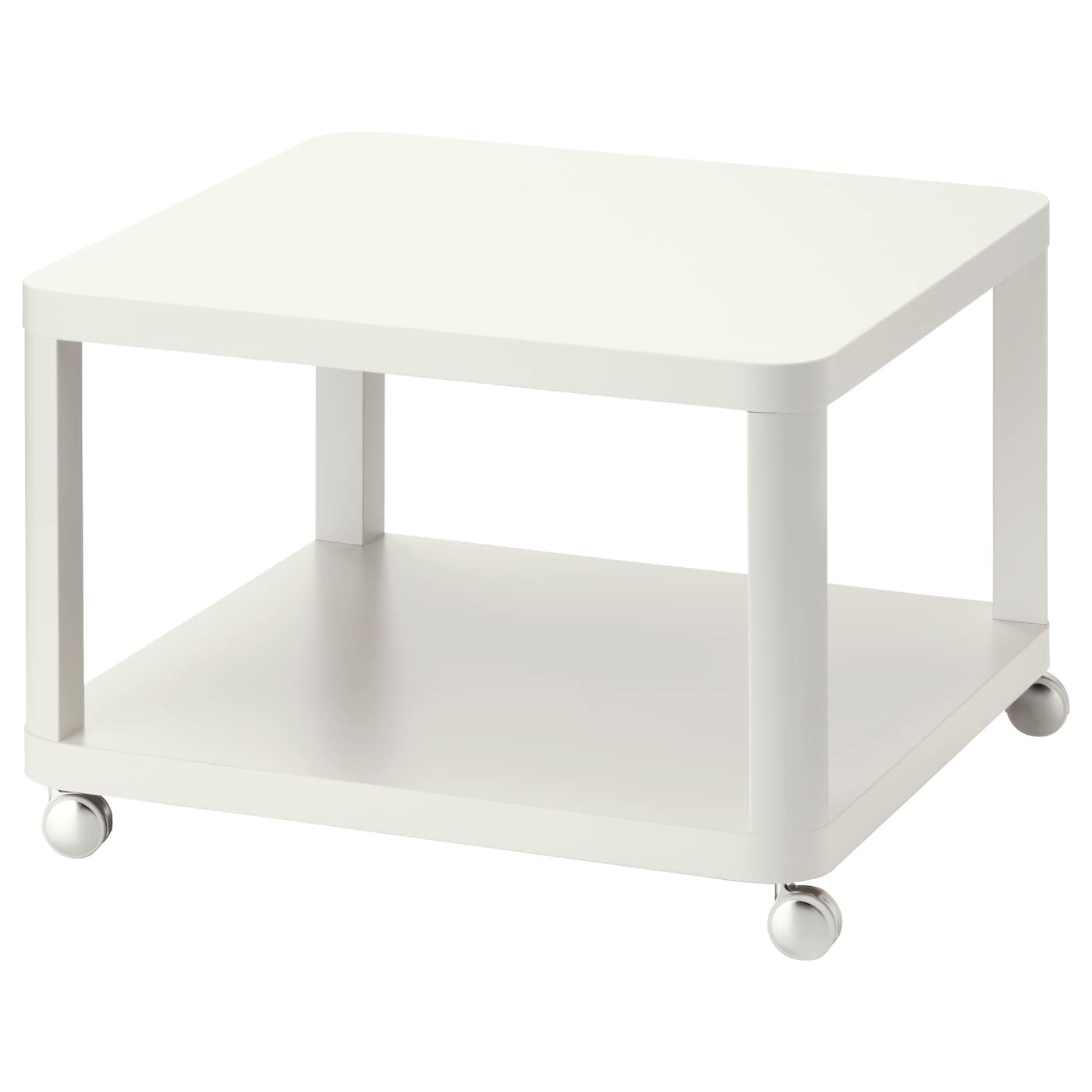 IKEA TINGBY stolik na kółkach, biały, 64x64 cm