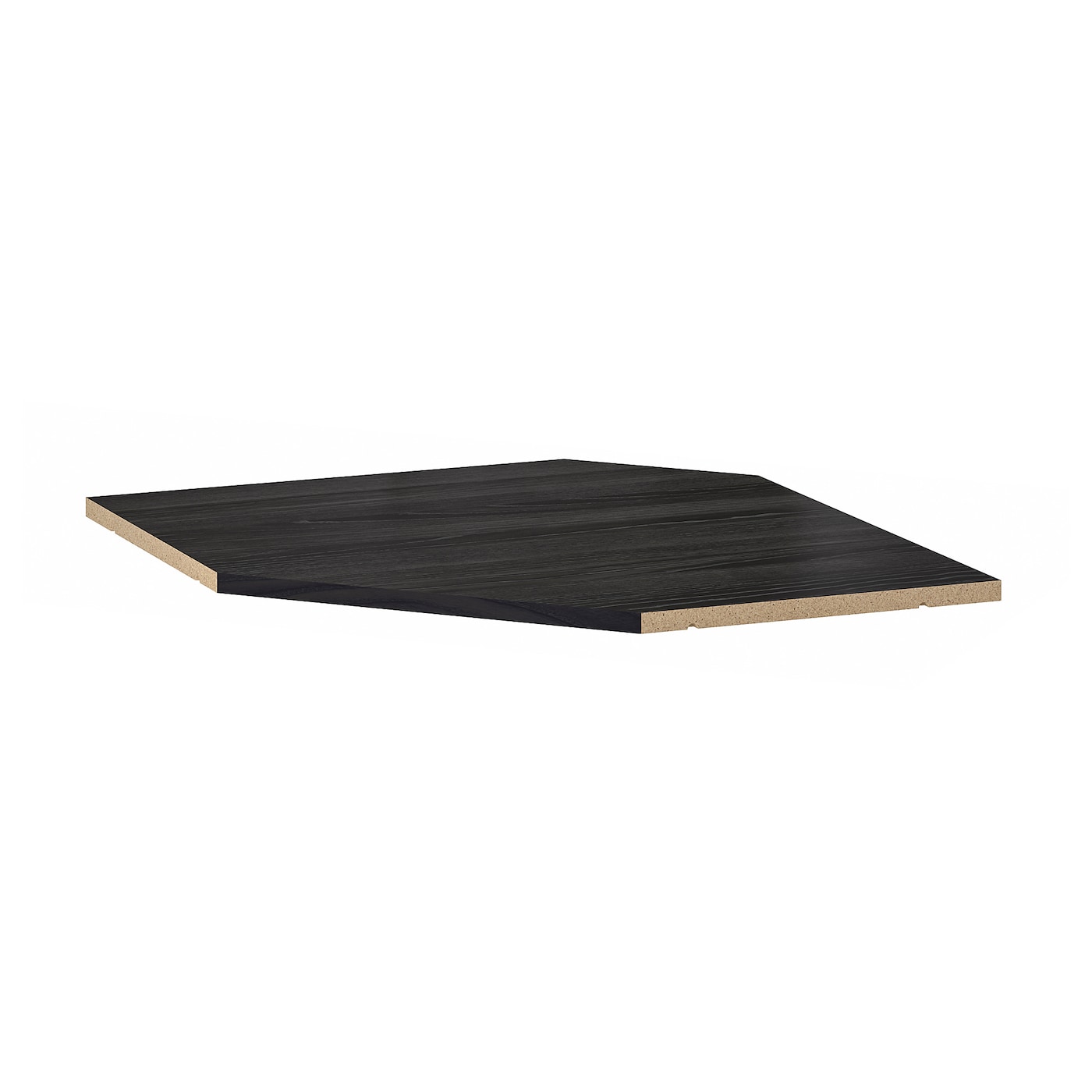 IKEA UTRUSTA półka do szafki ścien naroż, imitacja drewna czarny, 68 cm