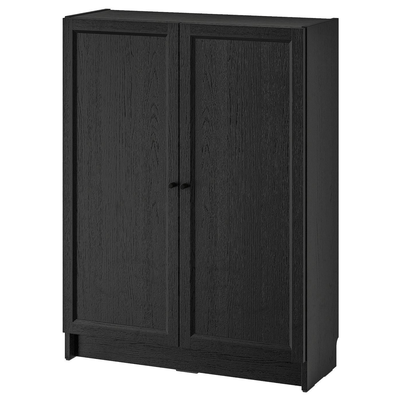 IKEA BILLY / OXBERG regał z drzwiami, czarny imit. dębu, 80x30x106 cm