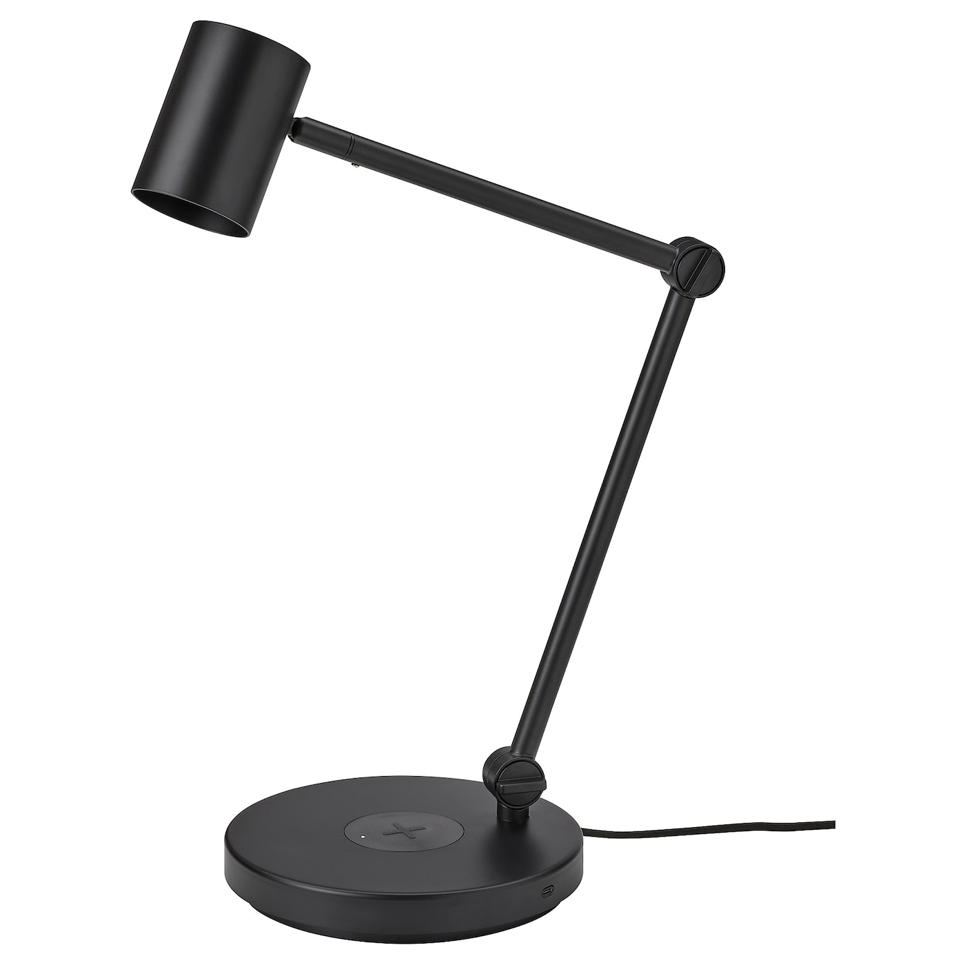 IKEA NYMÅNE lampa biurkowa z ładow. indukcyjną, antracyt, Maks.: 8.5 Wat