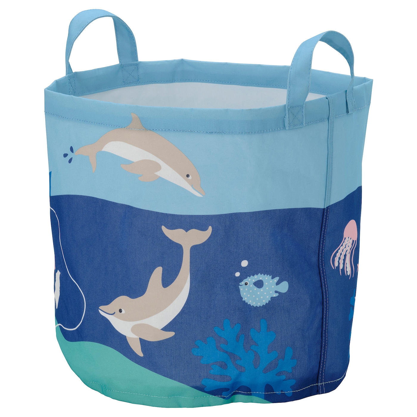 IKEA BLÅVINGAD torba, wzór zwierzęta oceanu/wielobarwny, Średnica: 41 cm