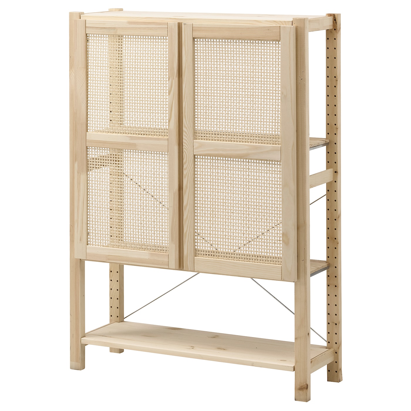 IKEA IVAR regał z drzwiami, sosna, 89x30x124 cm