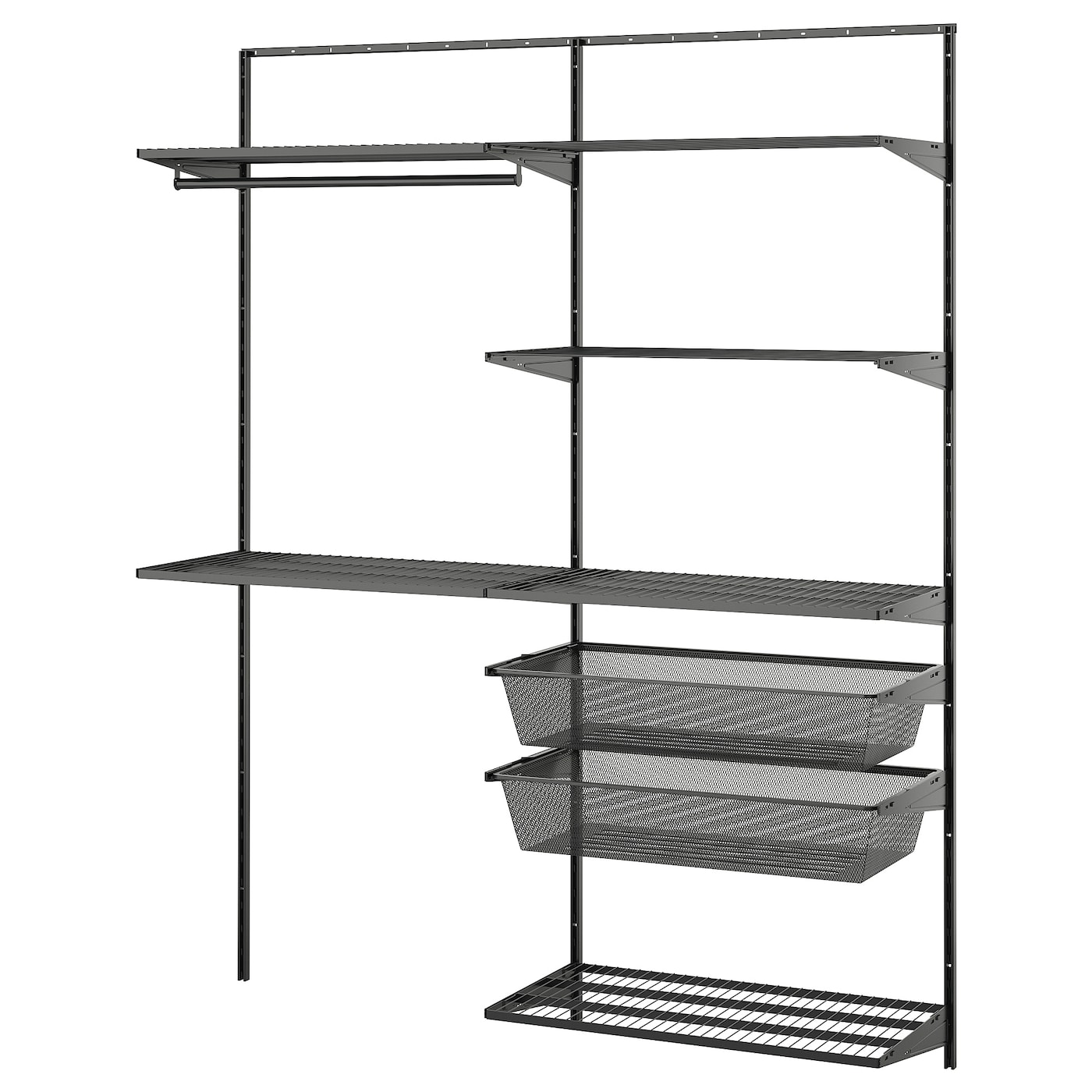 IKEA BOAXEL kombinacja do pralni, antracyt, 165x40x201 cm