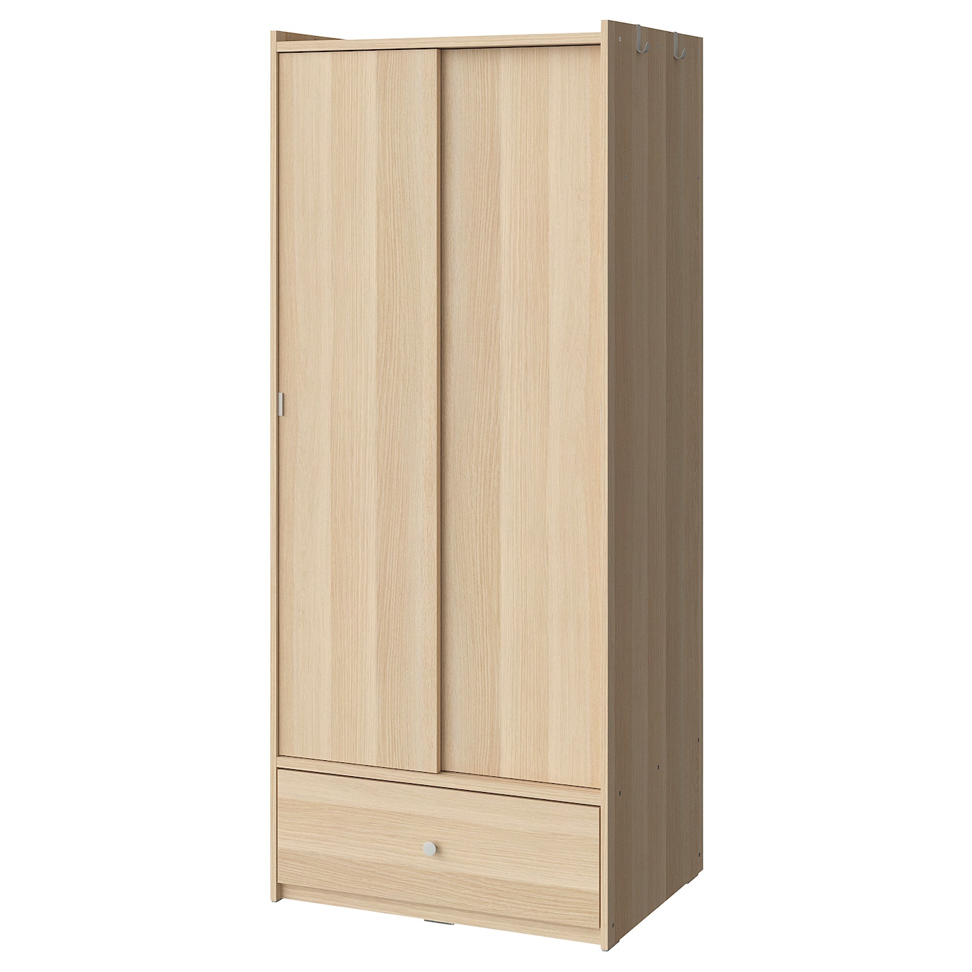 IKEA BRUKSVARA szafa z drzwiami przesuwnymi, dąb, 80x191 cm
