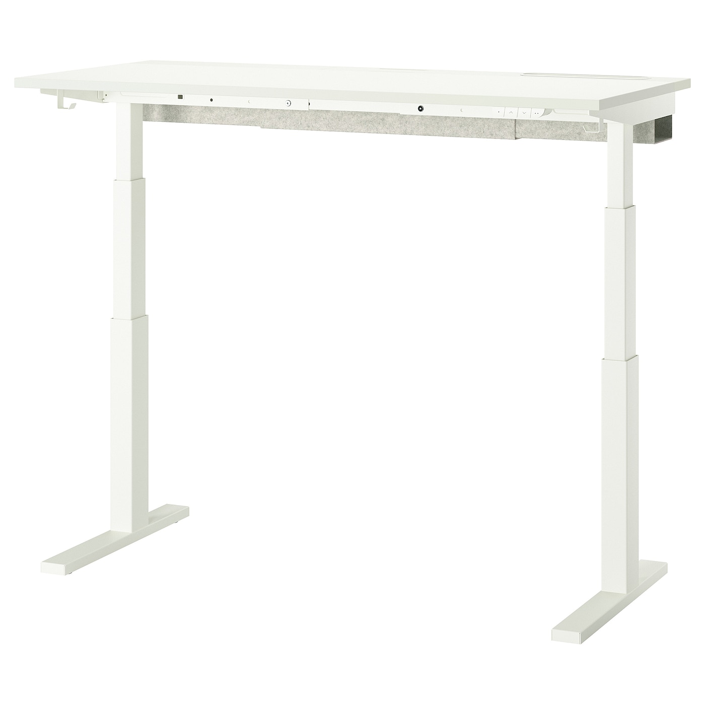 IKEA MITTZON biurko z regulacją wysokości, elektryczny biały, 140x60 cm