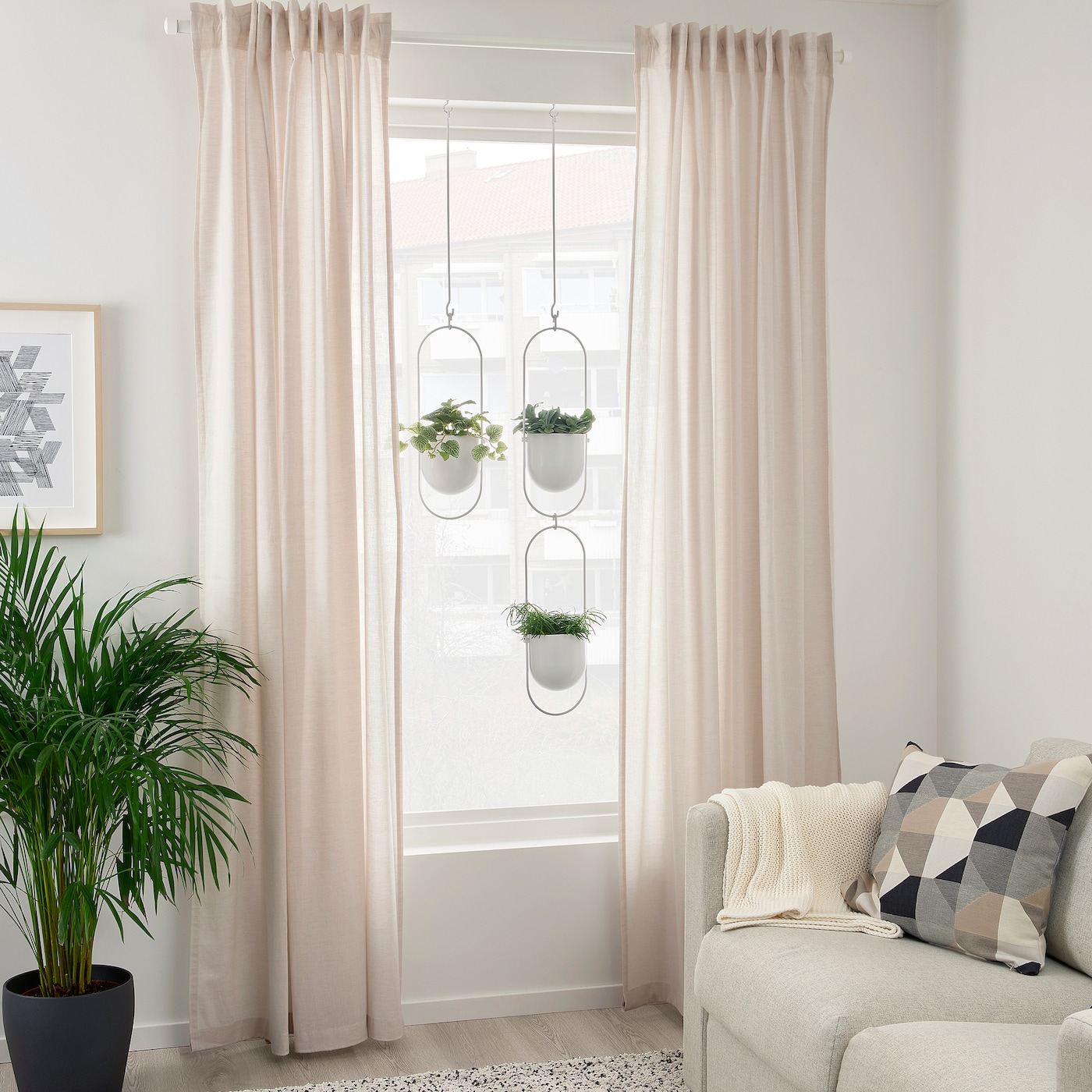IKEA CHILISTRÅN wisząca doniczka, do wewnątrz/na zewnątrz biały, 12 cm