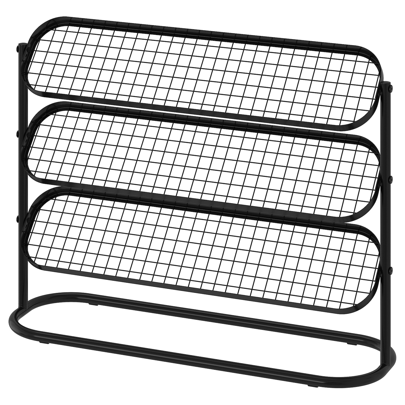 IKEA ÄLGANÄS półka na buty, czarny, 76x24x59 cm
