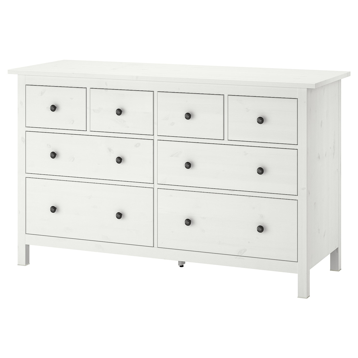 IKEA HEMNES komoda, 8 szuflad, biała bejca, 160x96 cm