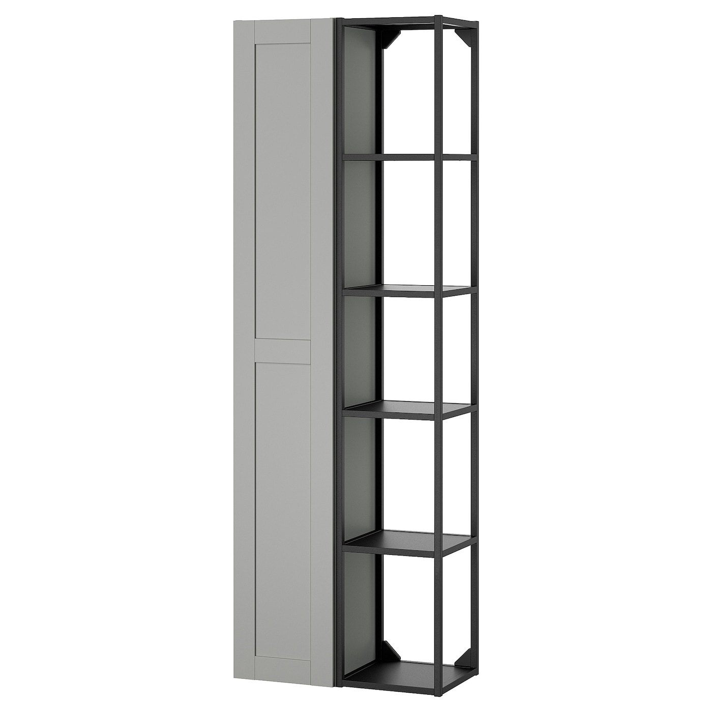 IKEA ENHET regał, antracyt/szary rama, 60x32x180 cm
