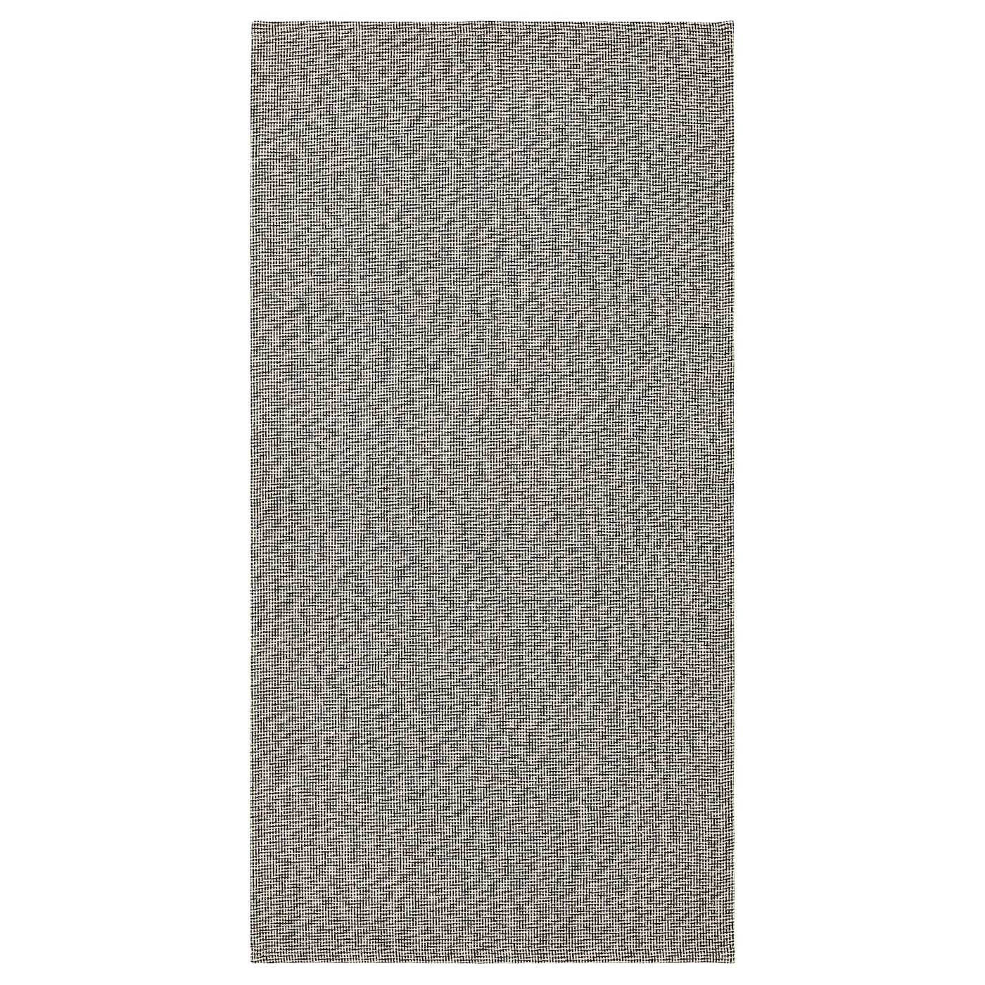 IKEA TIPHEDE dywan tkany na płasko, czarny/naturalny, 80x150 cm