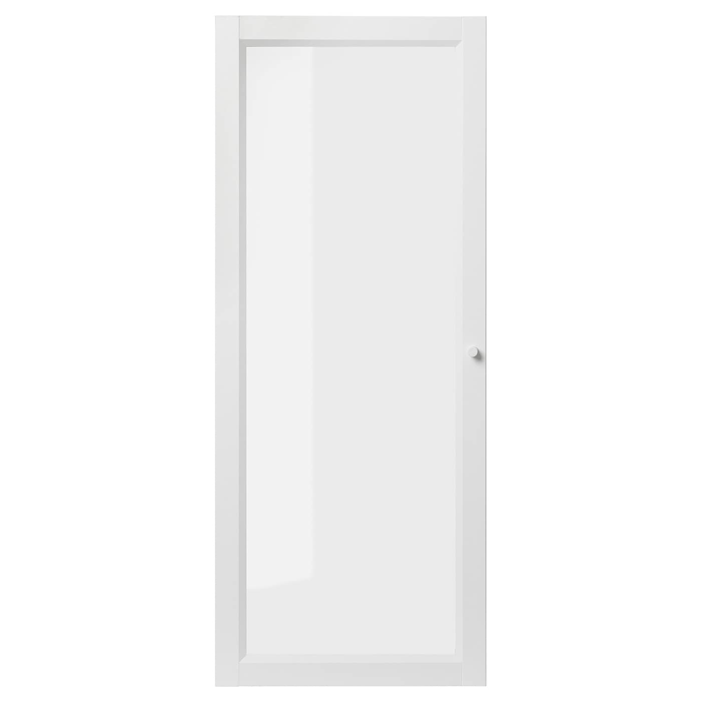IKEA OXBERG drzwi szklane, biały, 40x97 cm