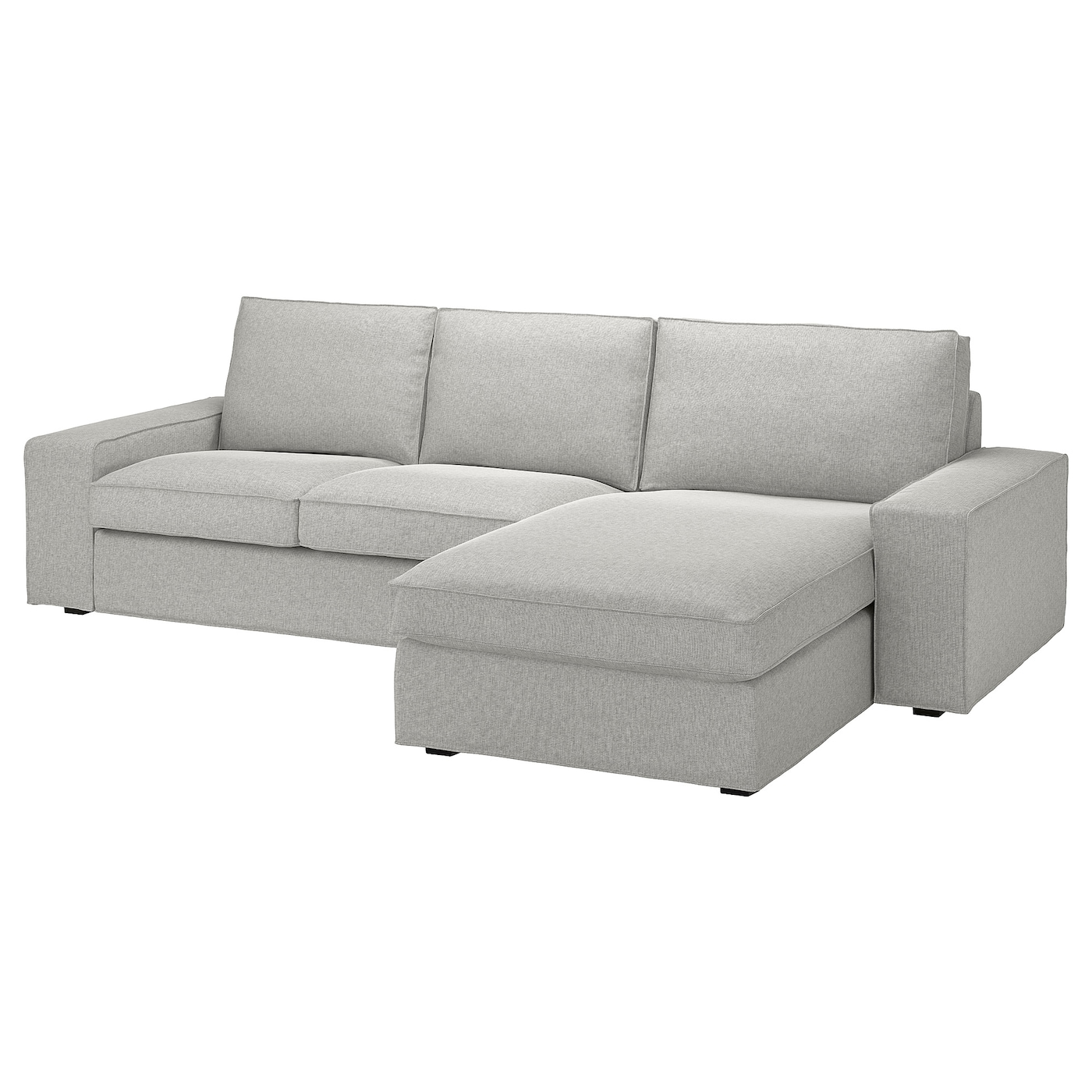 IKEA KIVIK sofa 3-osobowa z szezlongiem, Tallmyra biały/czarny, Maksymalna szerokość: 280 cm