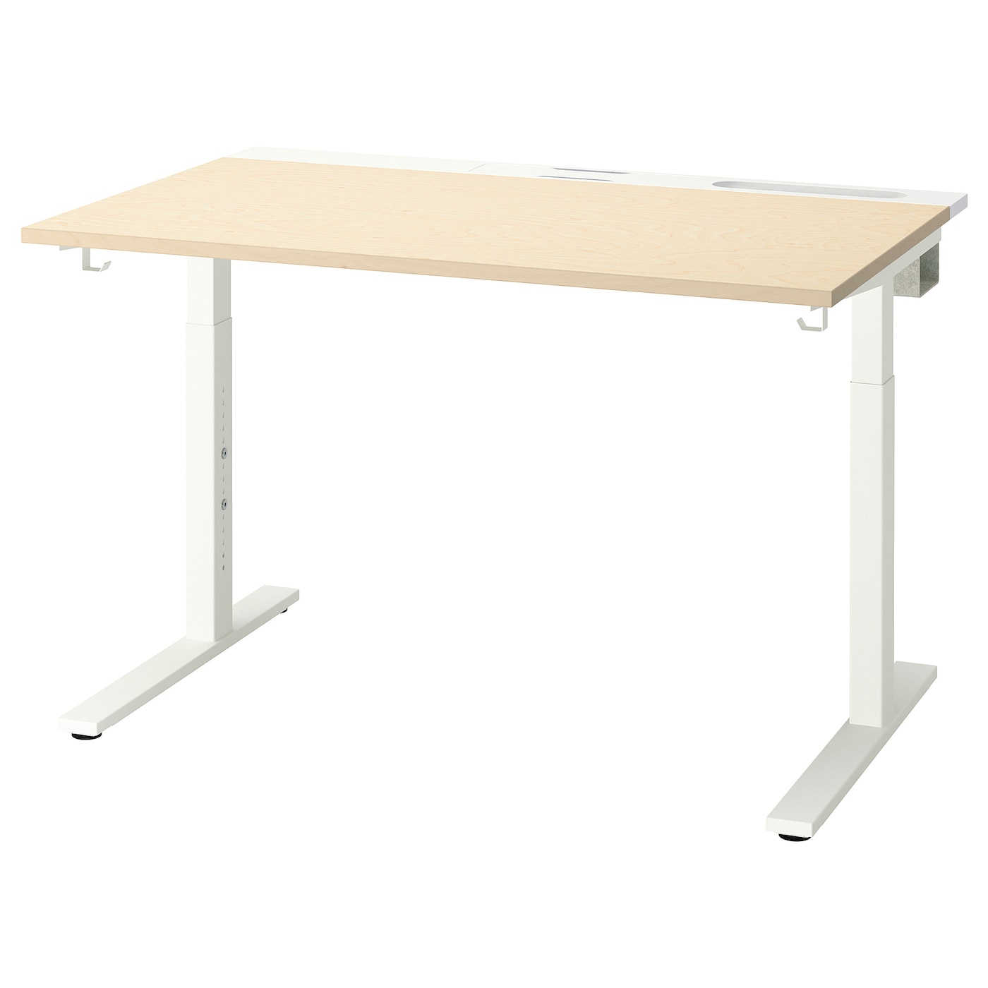 IKEA MITTZON biurko, okl brzoz/biały, 120x80 cm