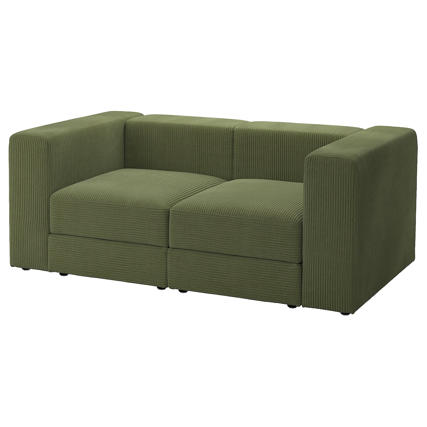 IKEA JÄTTEBO Sofa modułowa, 2-osobowa, Samsala ciemny żółto-zielony, Głębokość: 95 cm