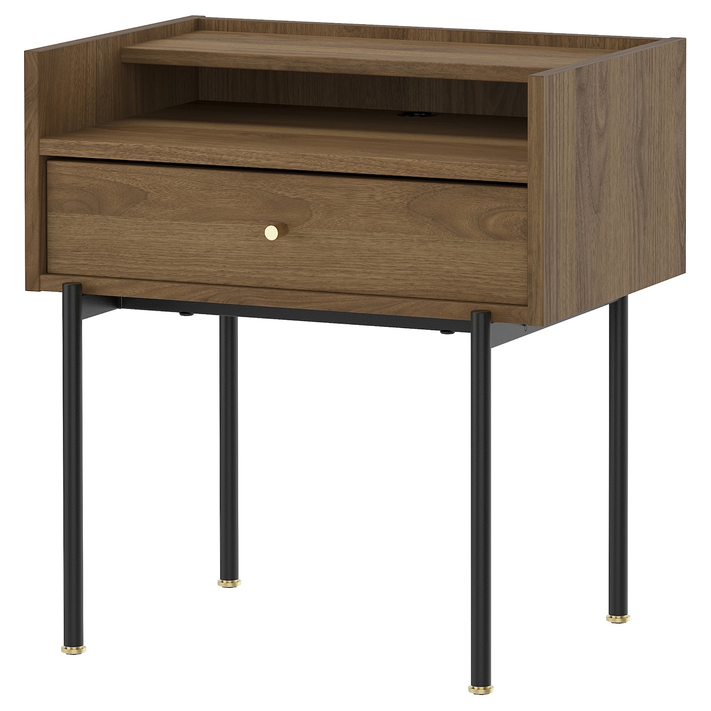 IKEA RÅDMANSÖ stolik nocny, brązowy orzech, 54x38x58 cm