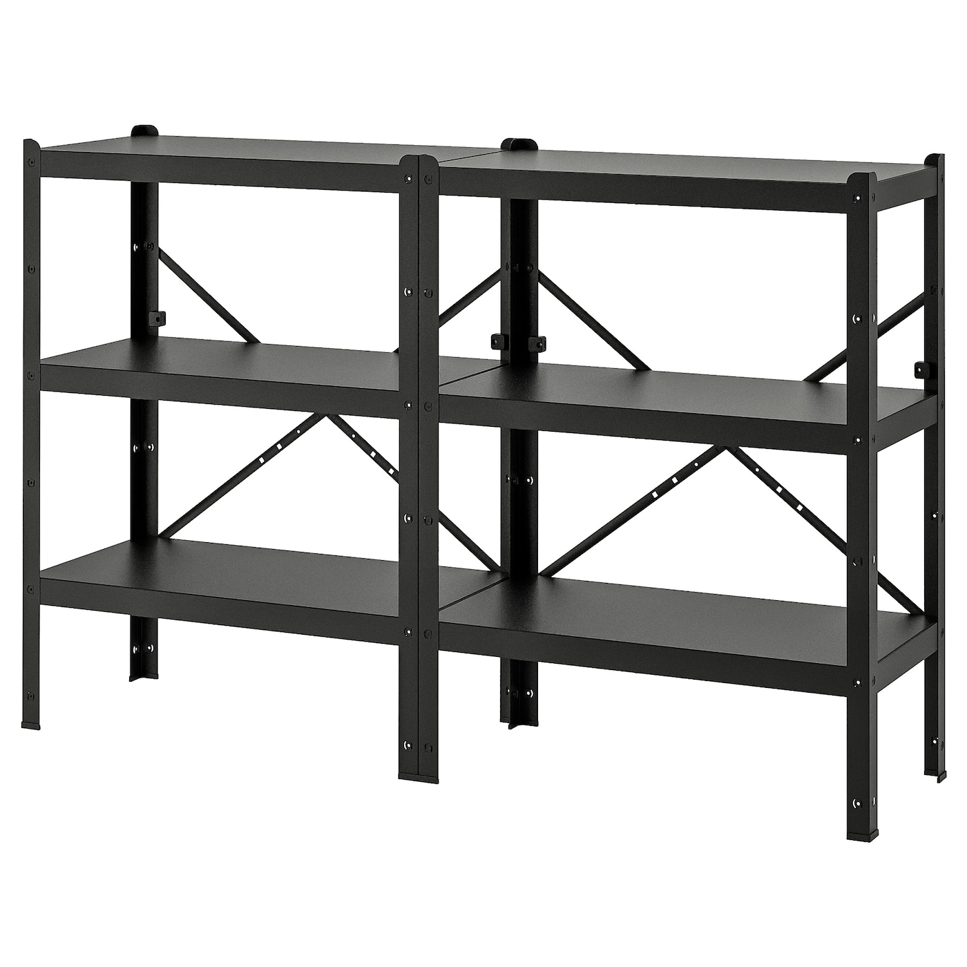 IKEA BROR regał, czarny, 170x40x110 cm