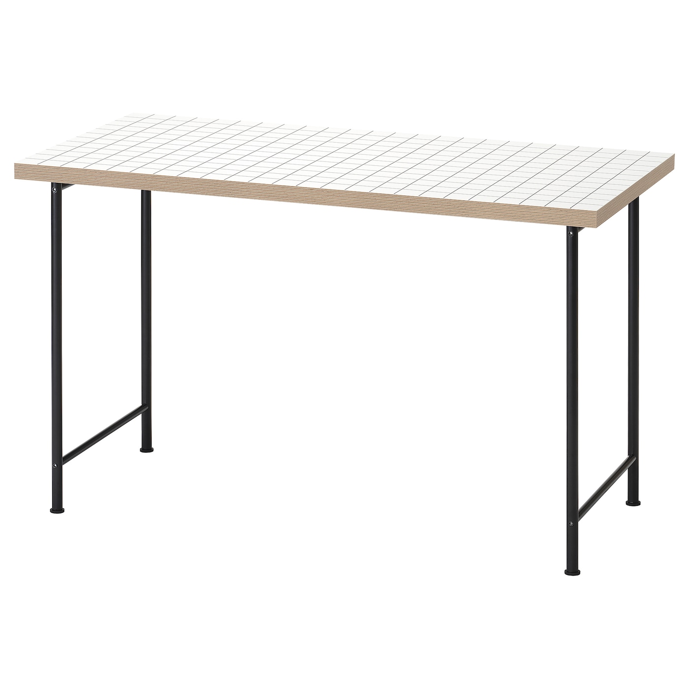IKEA LAGKAPTEN / SPÄND biurko, biały antracyt/czarny, 120x60 cm