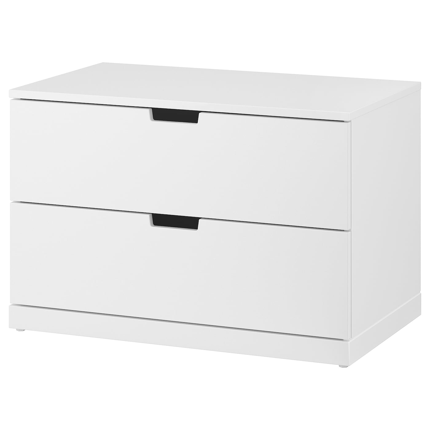 IKEA NORDLI komoda, 2 szuflady, biały, 80x54 cm