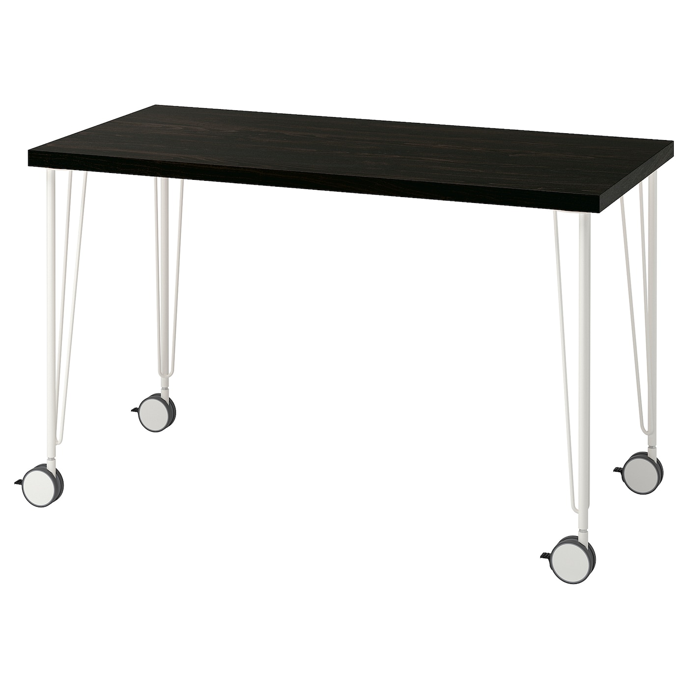 IKEA LAGKAPTEN / KRILLE biurko, czarnybrąz/biały, 120x60 cm