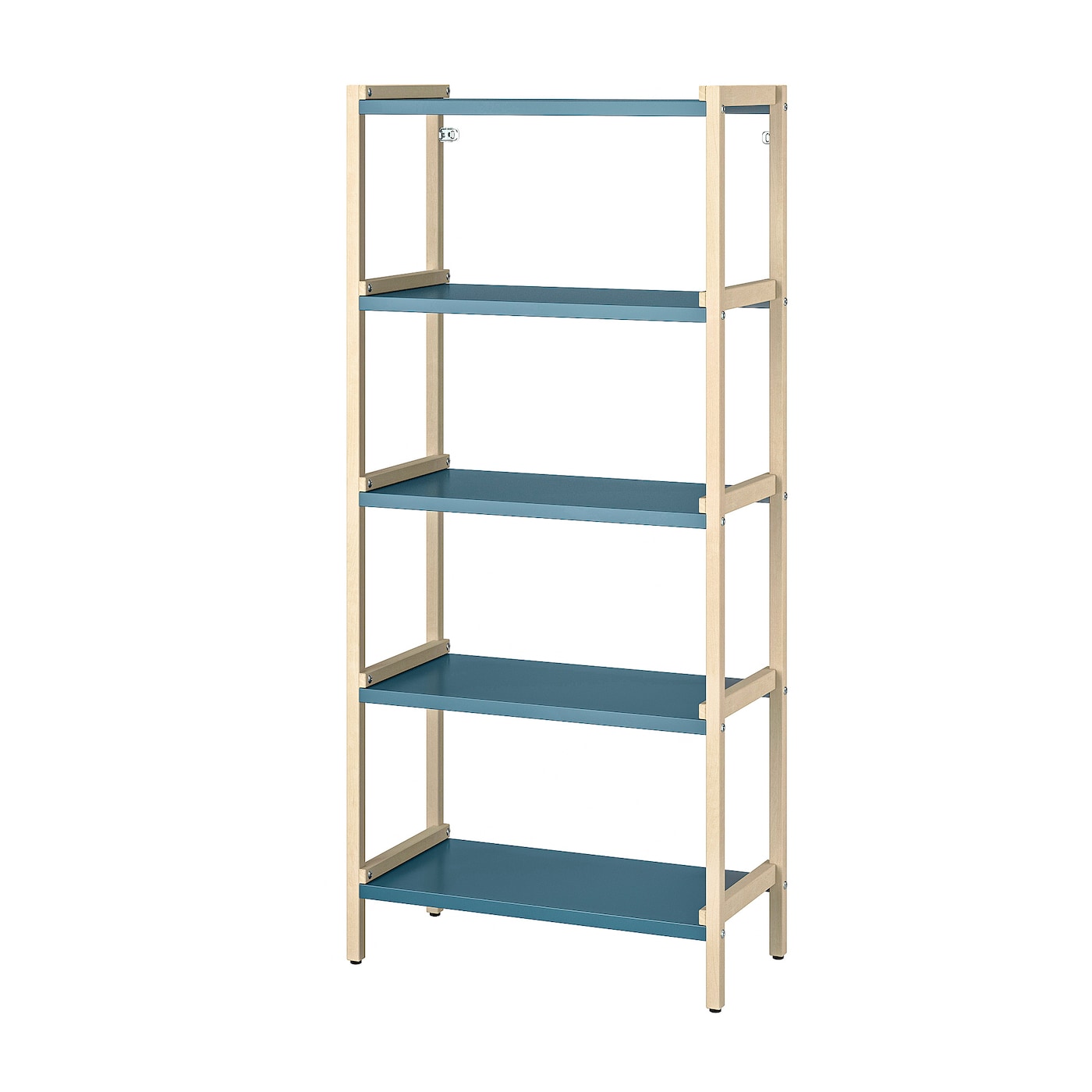 IKEA EKENABBEN regał otwarty, osika/niebieski, 70x34x154 cm