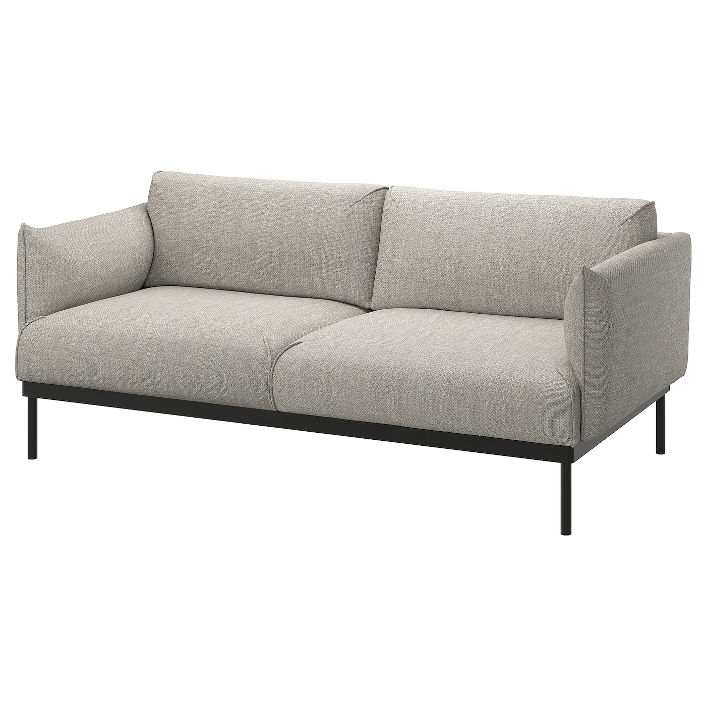 IKEA ÄPPLARYD sofa 2-osobowa, Lejde jasnoszary, Wysokość podłokietnika: 72 cm