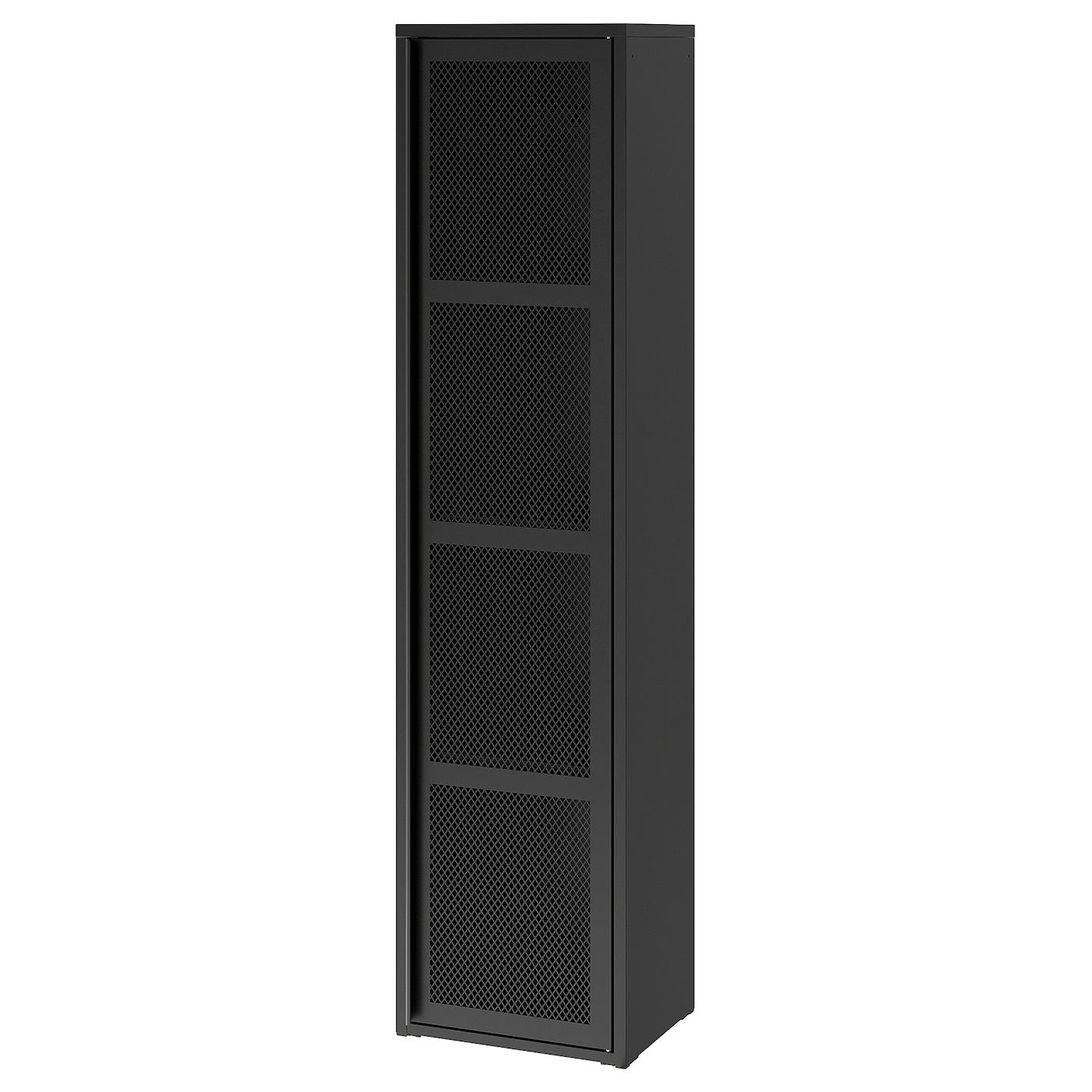 IKEA IVAR szafka z drzwiami, czarny siatka, 40x160 cm