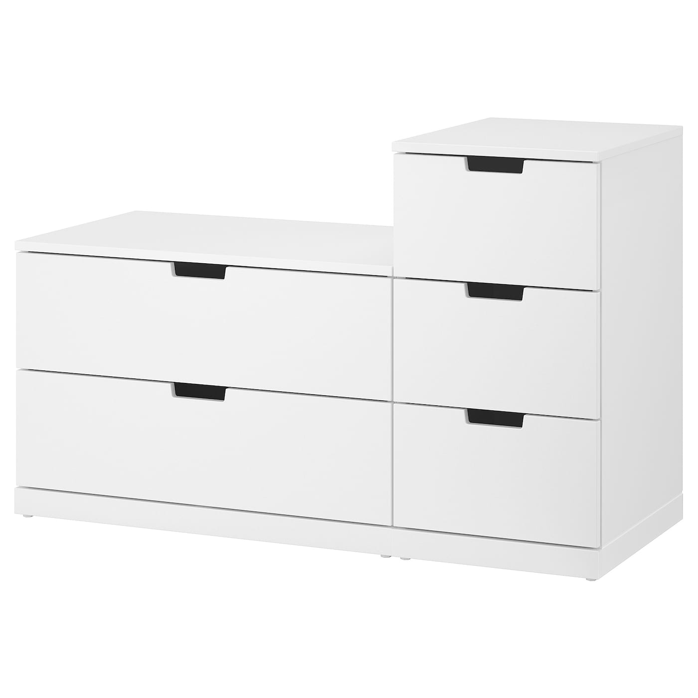 IKEA NORDLI komoda, 5 szuflad, biały, 120x76 cm