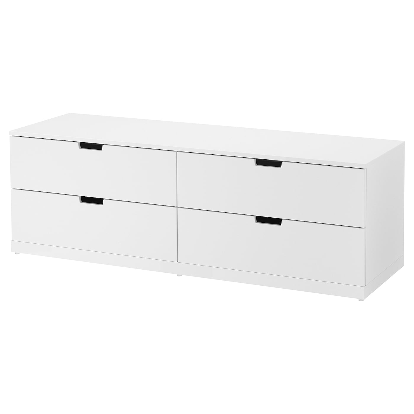 IKEA NORDLI komoda, 4 szuflady, biały, 160x54 cm