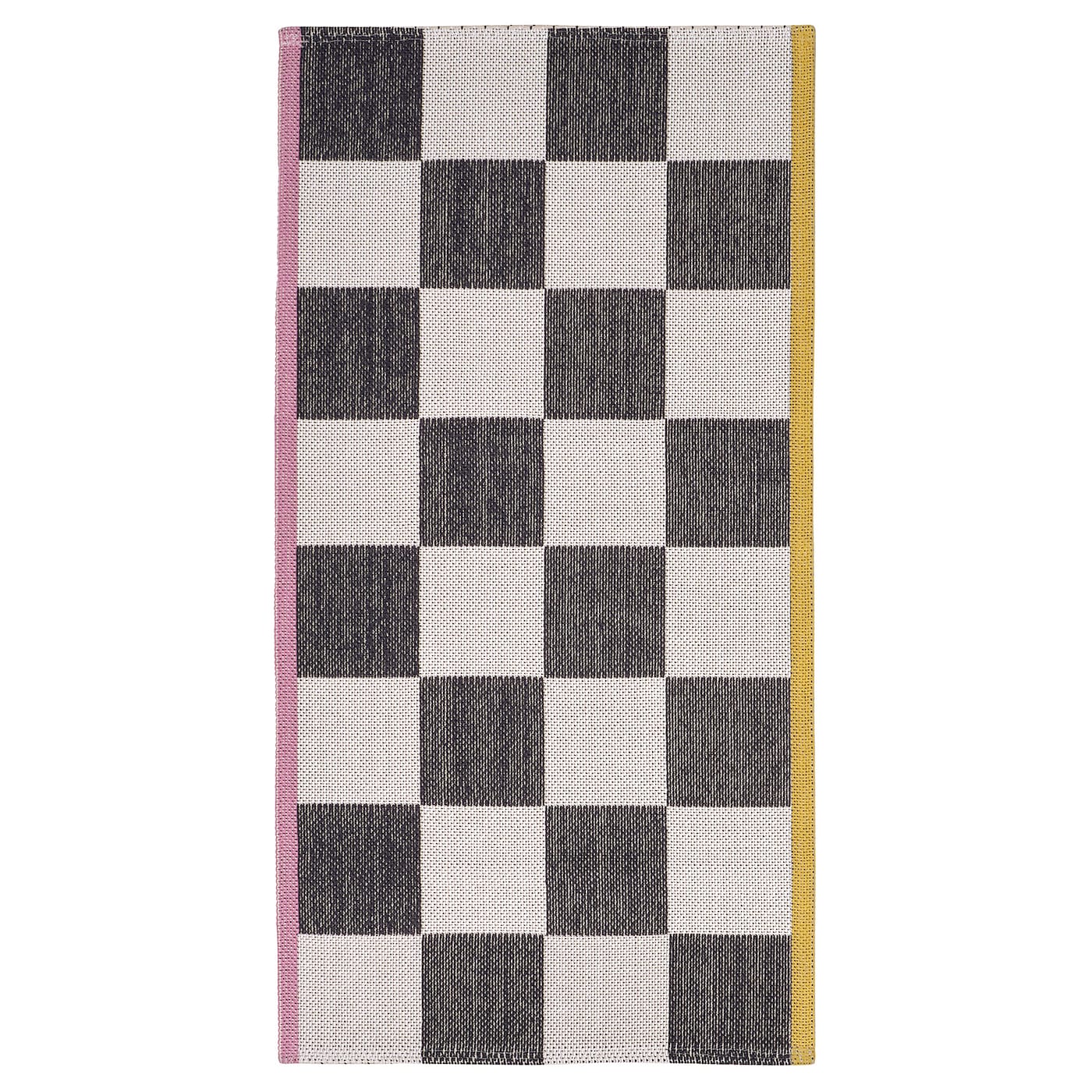 IKEA KLASSRUM dywan tkany na płasko, biały/czarny, 60x120 cm
