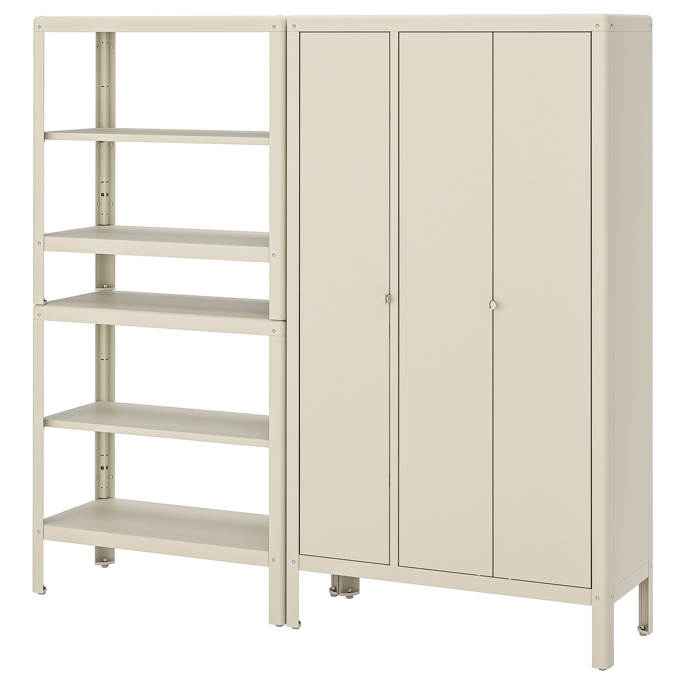 IKEA KOLBJÖRN regał z szafką, beżowy, 171x37x161 cm