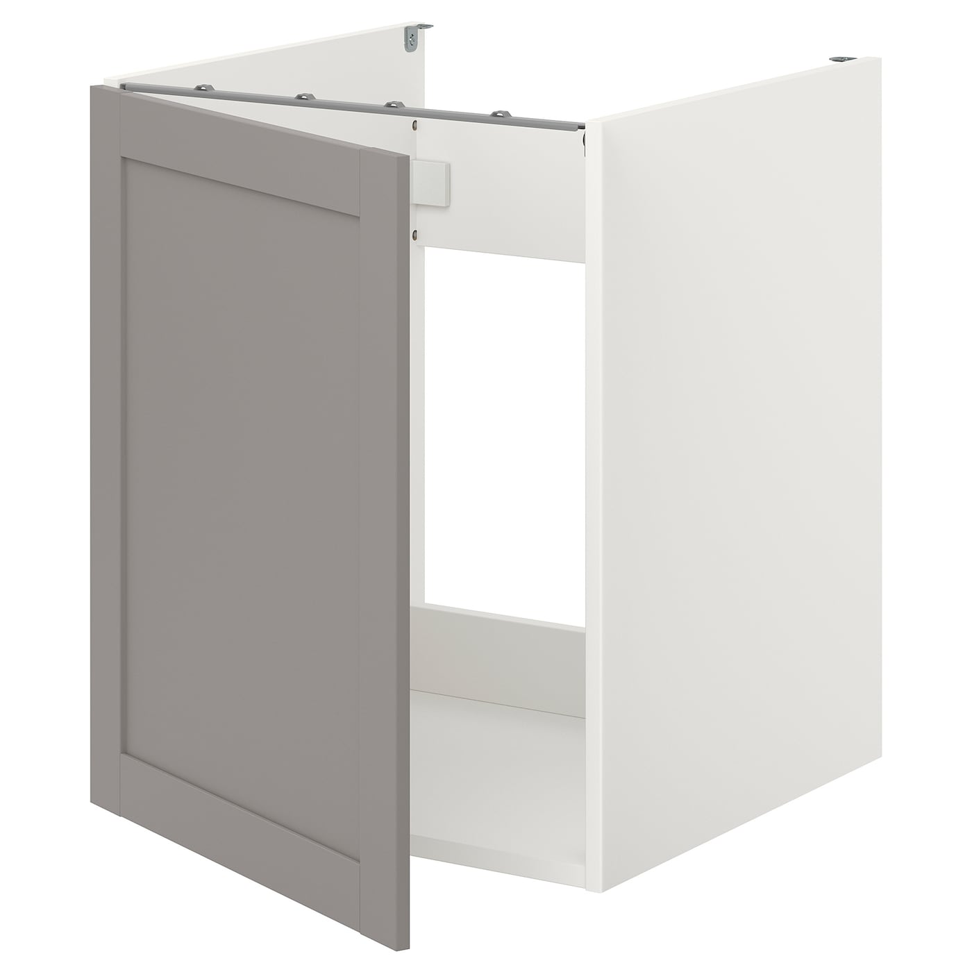 IKEA ENHET szafka pod zlewozm/drzwi, biały/szary rama, 60x62x75 cm