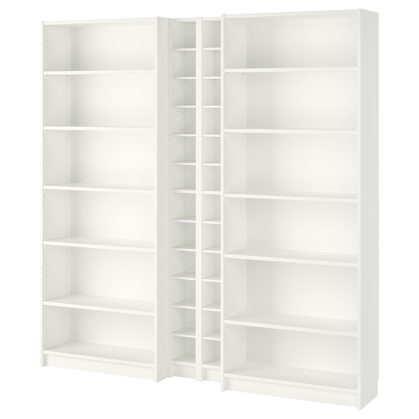 IKEA BILLY / GNEDBY regał, biały, 200x28x202 cm