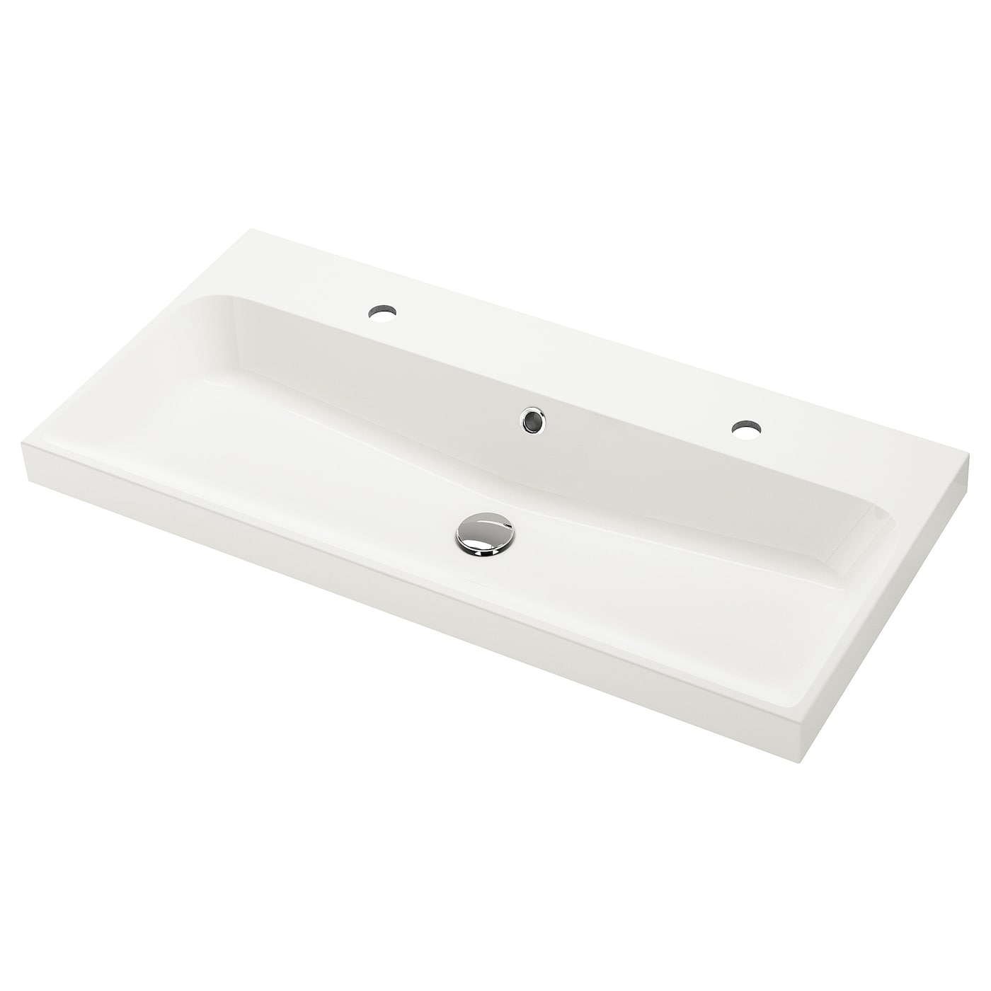 IKEA BACKSJÖN umywalka, biały, 100x48 cm