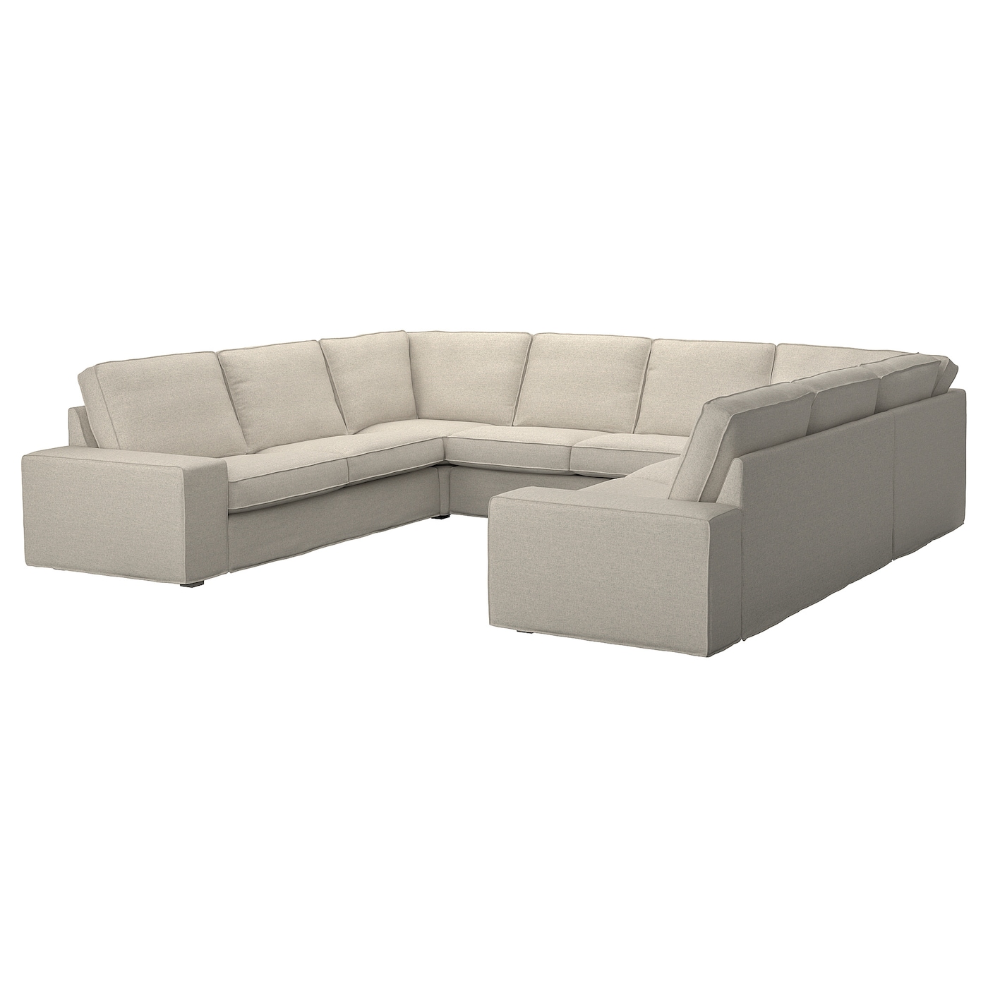 IKEA KIVIK sofa w kształcie litery U, 6-osob, Gunnared beżowy, Szerokość: 328 cm