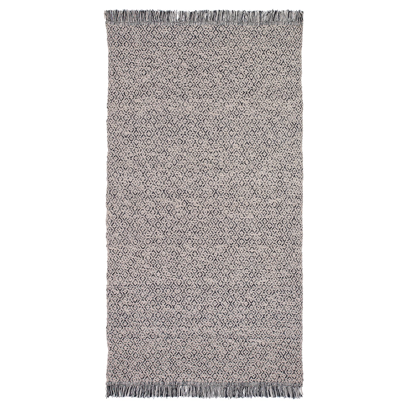 IKEA RÖRKÄR dywan tkany na płasko, czarny/naturalny, 80x150 cm