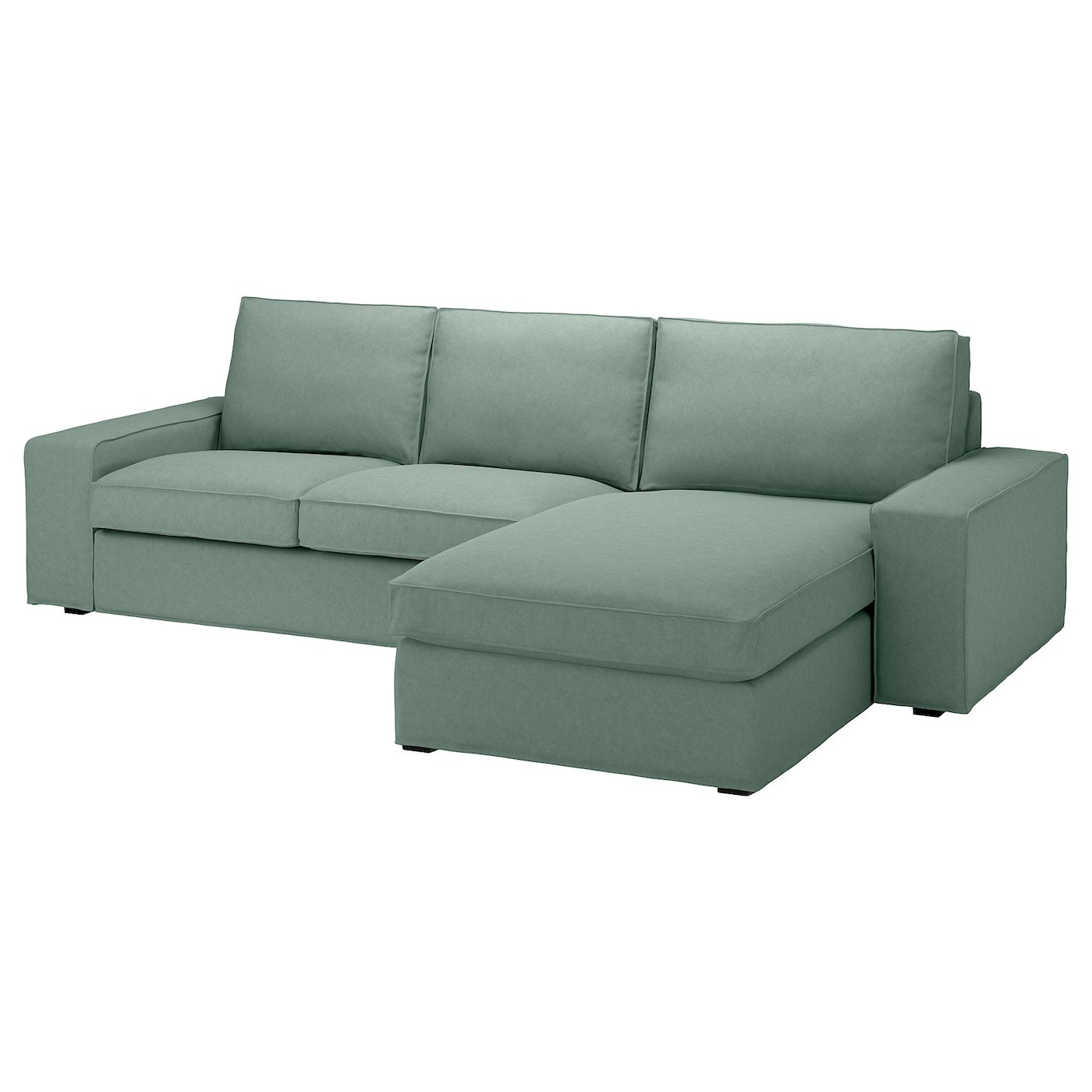 IKEA KIVIK sofa 3-osobowa z szezlongiem, Tallmyra jasnozielony, Maksymalna szerokość: 280 cm