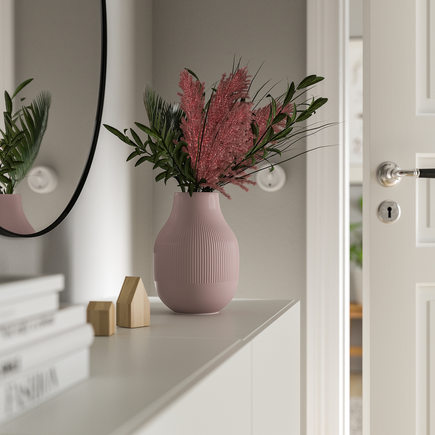 IKEA GRADVIS Wazon, różowy, 21 cm