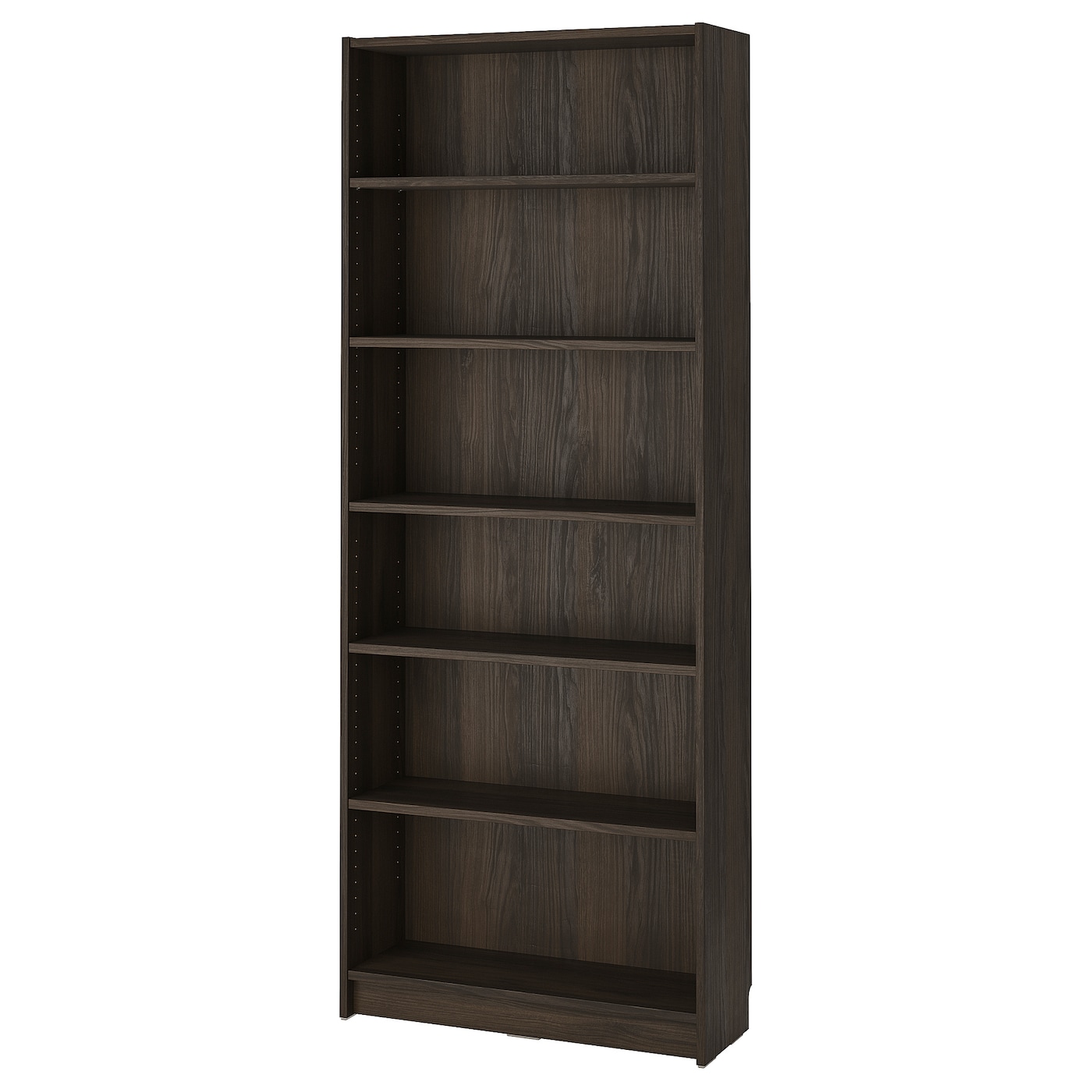 IKEA BILLY regał, ciemnobrązowy imit. dębu, 80x28x202 cm