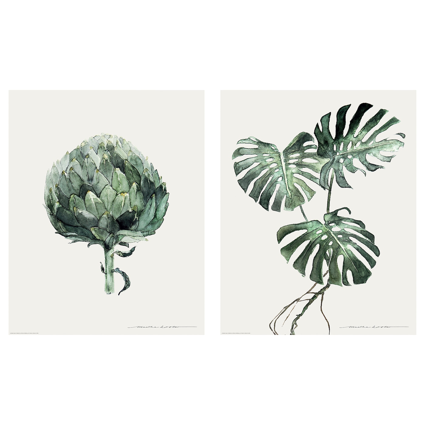 IKEA BILD Plakat, Zielone liście, 40x50 cm