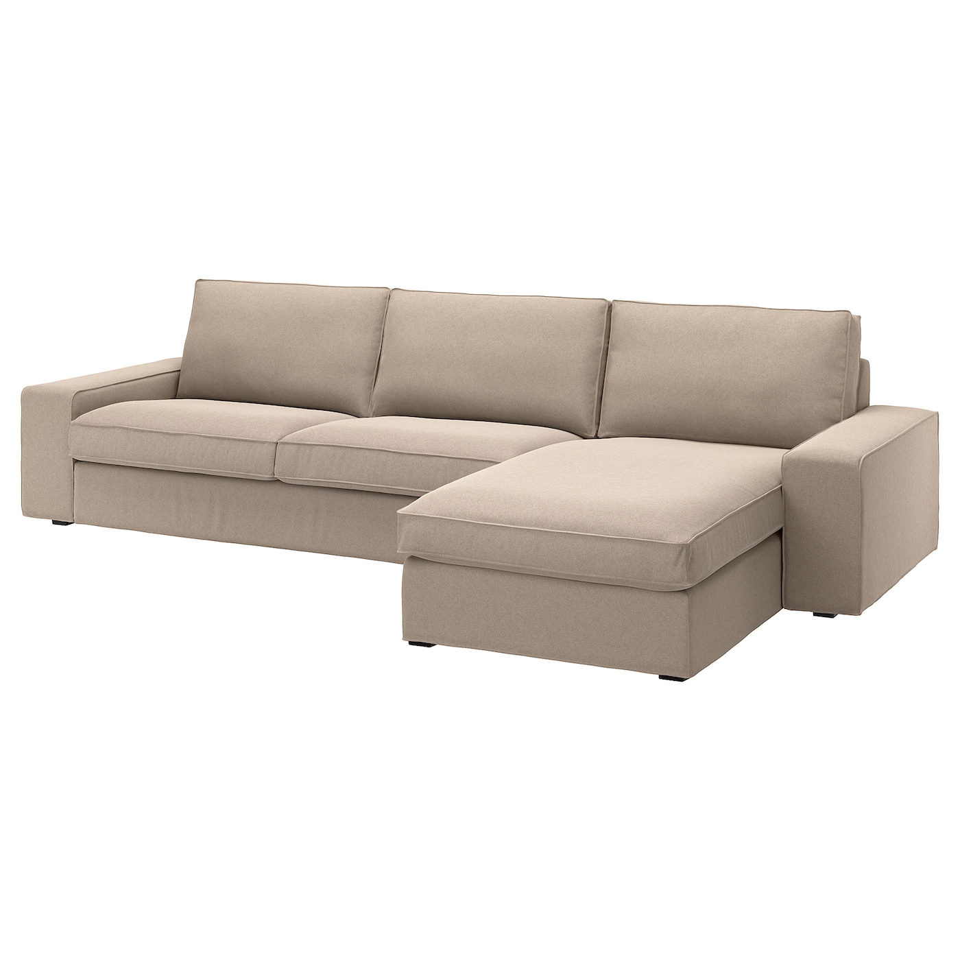 IKEA KIVIK sofa 4-osobowa z szezlongiem, Tallmyra beżowy, Maksymalna szerokość: 318 cm