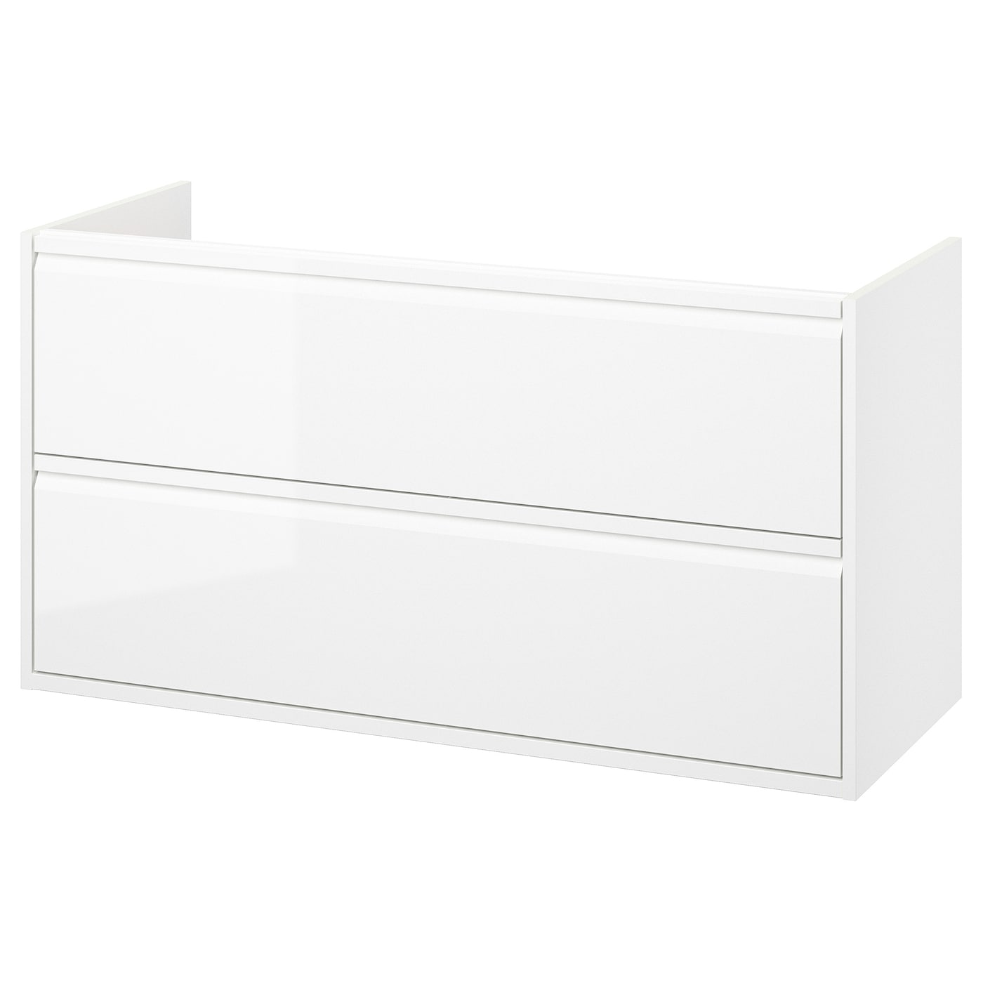 IKEA ÄNGSJÖN szafka umywalkowa z szufladami, połysk biały, 120x48x63 cm