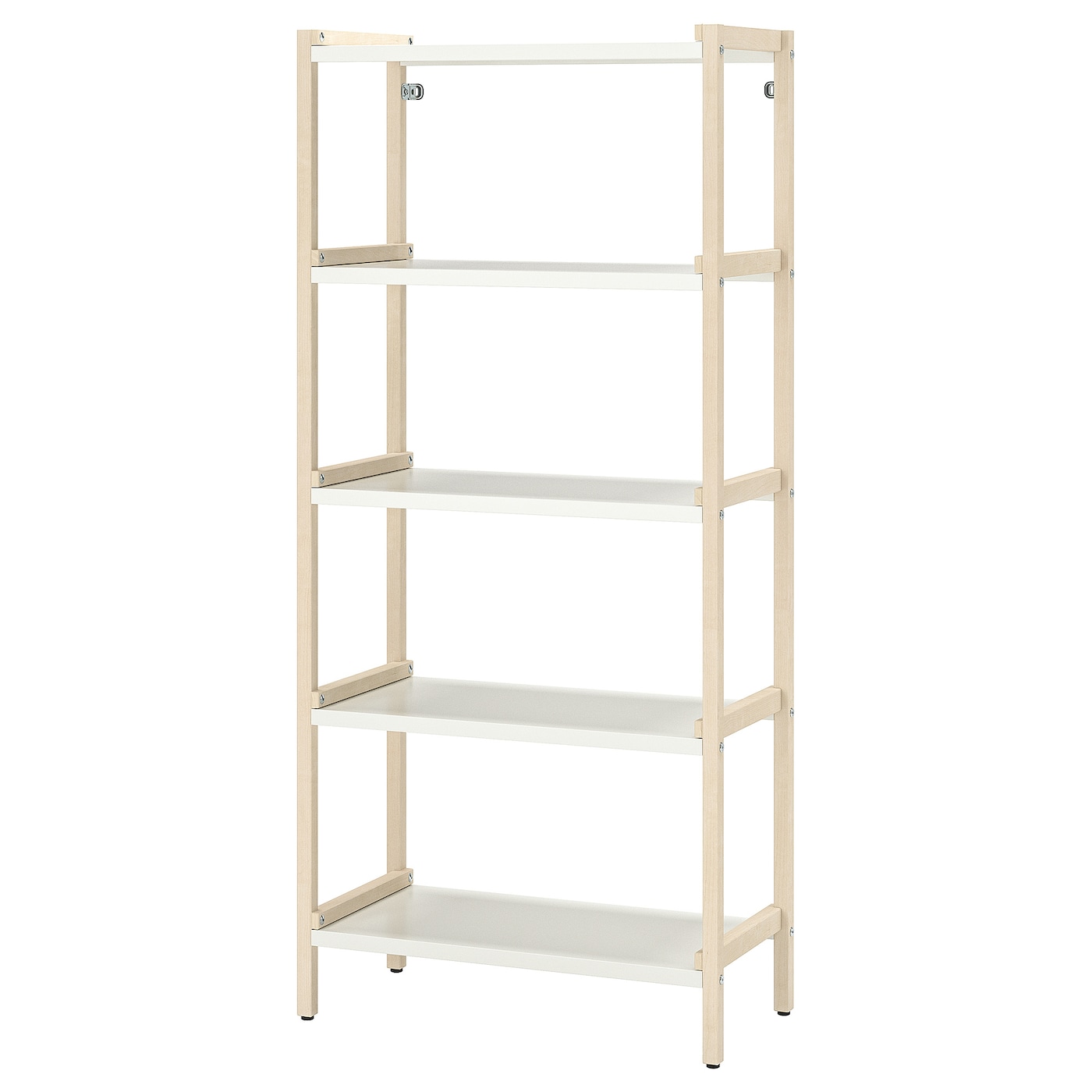 IKEA EKENABBEN regał otwarty, osika/biały, 70x34x154 cm