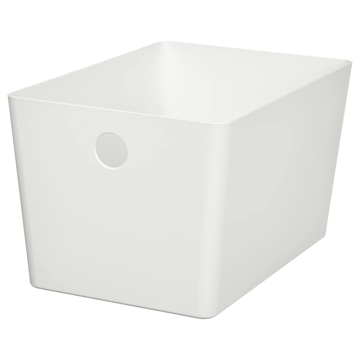 IKEA KUGGIS pojemnik, biały, 18x26x15 cm