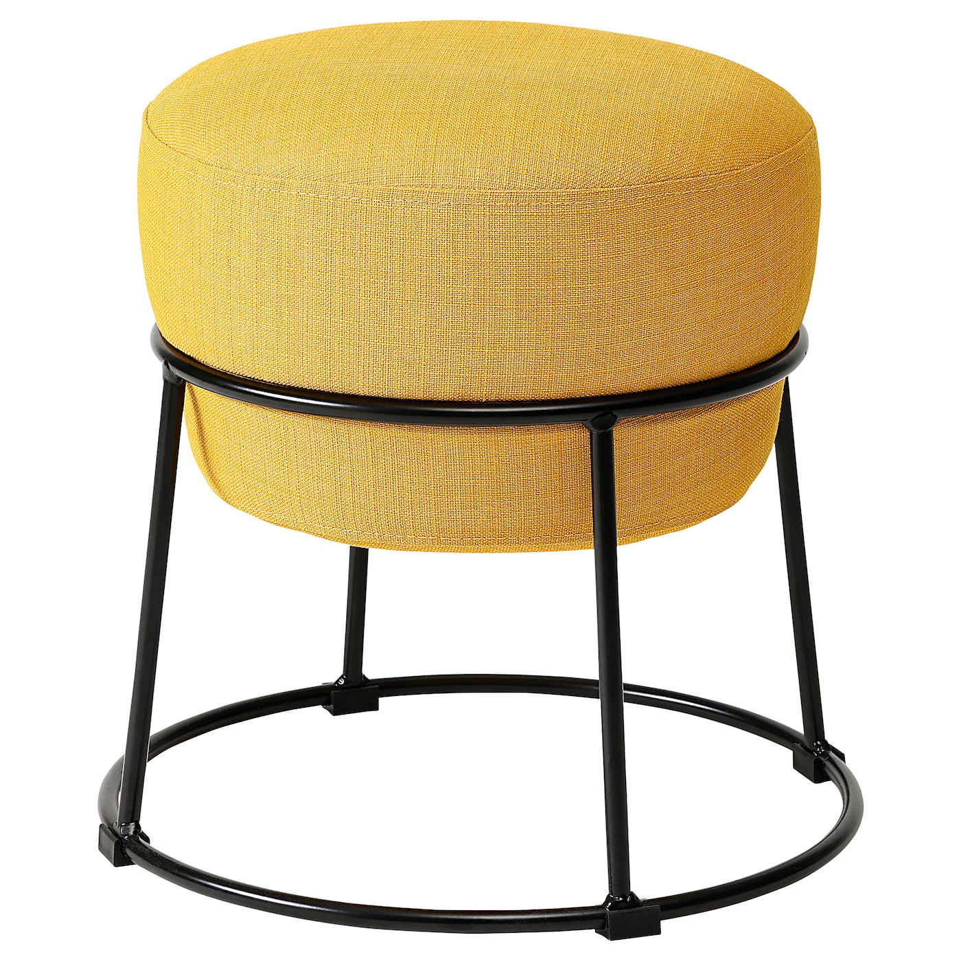 IKEA EMMISLÖV puf, Skiftebo żółty, Średnica: 42 cm