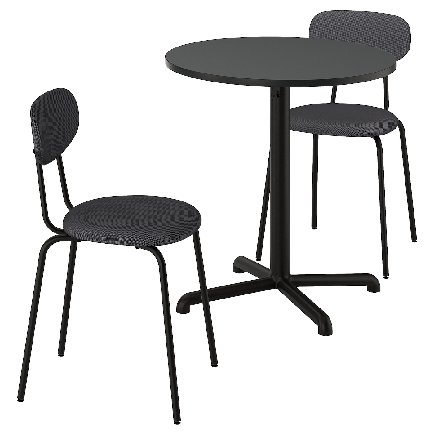 IKEA STENSELE / ÖSTANÖ stół i 2 krzesła, antracyt antracyt/Remmarn ciemnoszary, 70 cm